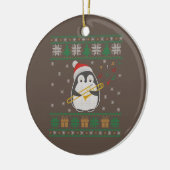 Trombone Ugly Christmas Sweater Penguin Xmas Famil Keramisch Ornament (Links)