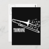 Trombone Vector Design Briefkaart (Voorkant / Achterkant)