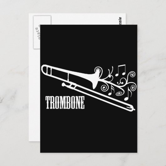 Trombone Vector Design Briefkaart (Voorkant / Achterkant)