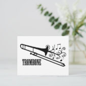Trombone Vector Design Briefkaart (Staand voorkant)