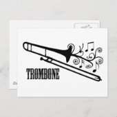 Trombone Vector Design Briefkaart (Voorkant / Achterkant)