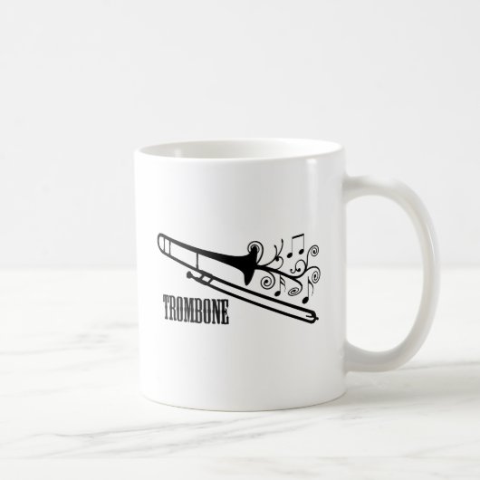 Trombone Vector Design Koffiemok (Rechts)