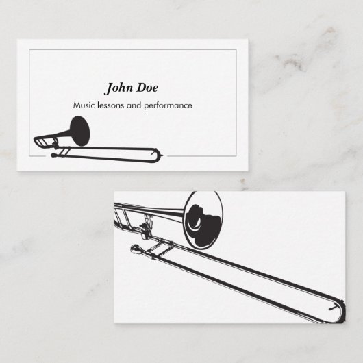 Trombone Visitekaartje (Voorkant / Achterkant)