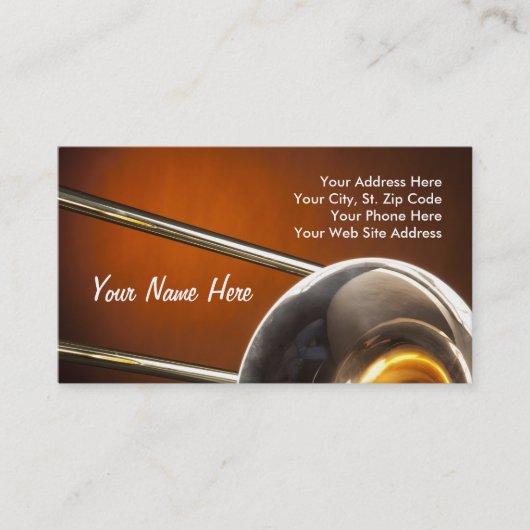 Trombone Visitekaartje (Voorkant)