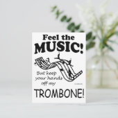 Trombone voelt de muziek briefkaart (Staand voorkant)