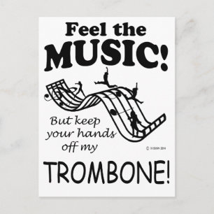 Trombone voelt de muziek briefkaart