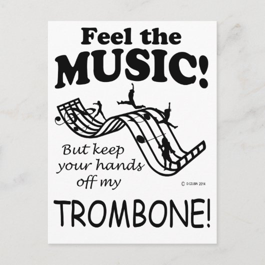 Trombone voelt de muziek briefkaart (Voorkant)