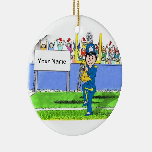 Trombone - Vrouw Keramisch Ornament (Rechts)