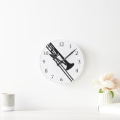 Trombone Wall Click Ronde Klok (Huis)