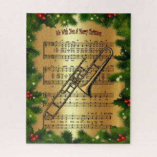 Trombone ~ "We wensen je een prettige kerstdag" ~ Legpuzzel