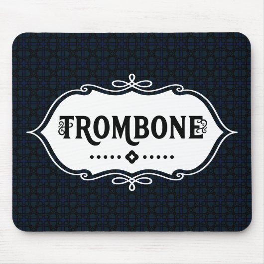 Trombone White Emblem Muismat (Voorkant)