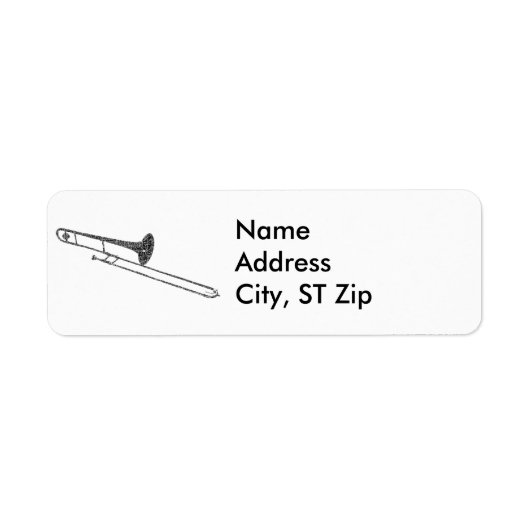 Trombone Word Cloud Etiket (Voorkant)