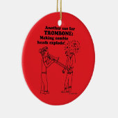 Trombone Zombie Explode Keramisch Ornament (Rechts)