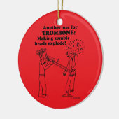 Trombone Zombie Explode Keramisch Ornament (Links)