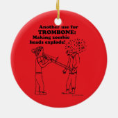 Trombone Zombie Explode Keramisch Ornament (Achterkant)
