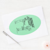 Trombone Zombie Explode Oval Sticker (Envelop)