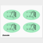 Trombone Zombie Explode Oval Sticker (Vel)