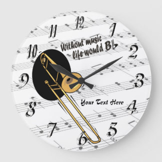 Trombone zonder muziekleven zou vlakke WallClock v Grote Klok