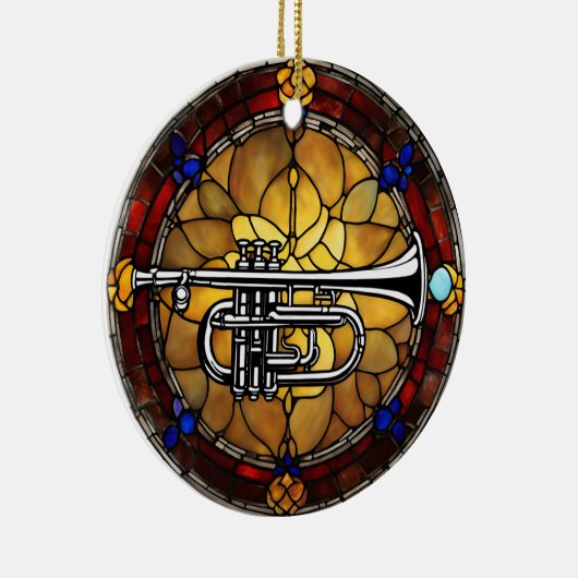 trombonemuziek keramisch ornament (Rechts)