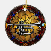 trombonemuziek keramisch ornament (Voorkant)
