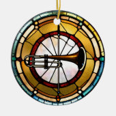 trombonemuziek keramisch ornament (Voorkant)