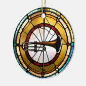 trombonemuziek keramisch ornament (Links)