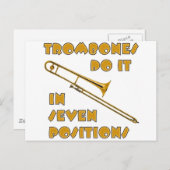 Trombonen doen het in 7 posities briefkaart (Voorkant / Achterkant)