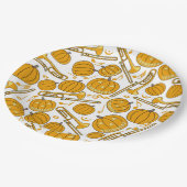 Trombones Halloween pompoen patroon Papieren Bordje (Gekanteld)