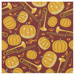 Trombones Halloween pompoen patroon Stof
