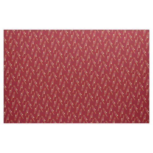 Trombones Music Musician Room Decor Red Stof (Yard (91,4 cm))
