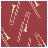 Trombones Music Musician Room Decor Red Stof (Close Up)