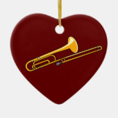 Trombonetekening Keramisch Ornament (Voorkant)