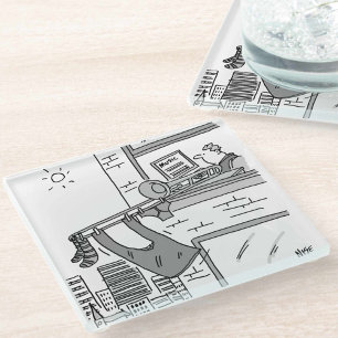 Trombonist Hangs zijn wasbeurt uit Glazen Onderzetter