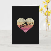 Trombonist houdt van het spelen van Trombone Kaart (Gele Bloem)