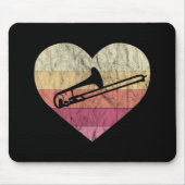 Trombonist houdt van het spelen van Trombone Muismat (Voorkant)