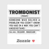 Trombonist naamwoord definitie trombone speler sar sticker (Vel)