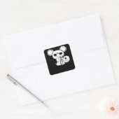 Trombonist Trombone Player Koala met trombone Vierkante Sticker (Envelop)