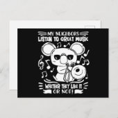 Trombonist Trombone Player Koala With Trombone Briefkaart (Voorkant / Achterkant)