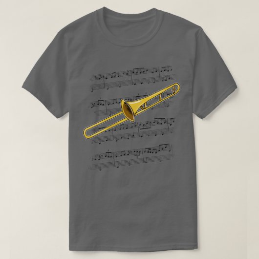 Trombonist Trombonist Messing Muzikant Kleur T-shirt (Design voorkant)