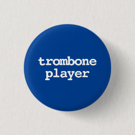 trombonist typografie Knop Ronde Button 3,2 Cm