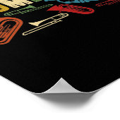 Trombonist van  Retro Trombone Poster (Hoek)