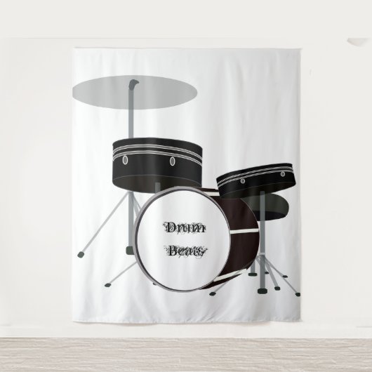 Trommel Beats Tapijt Wandkleed (Voorkant)