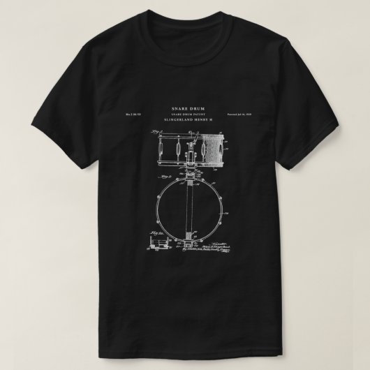 Trommel drum T-shirt voor de drum T-Shirt (Design voorkant)