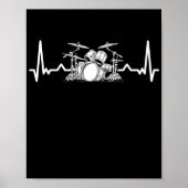 Trommel drummeldrummelschildklier drumsticks poster (Voorkant)