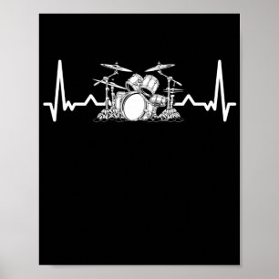 Trommel drummeldrummelschildklier drumsticks poster