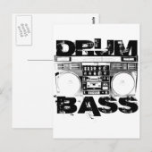 Trommel en Bass Briefkaart (Voorkant / Achterkant)