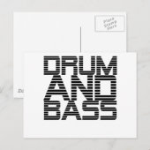 Trommel en Bass Briefkaart (Voorkant / Achterkant)