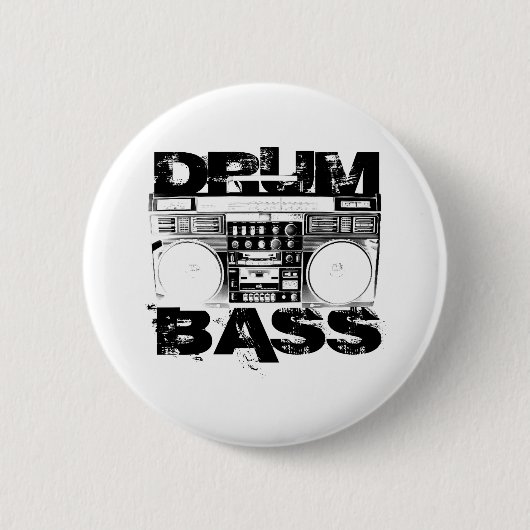 Trommel en Bass Ronde Button 5,7 Cm (Voorkant)
