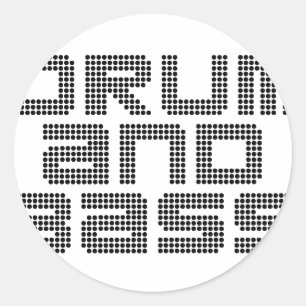 Trommel en Bass Ronde Sticker
