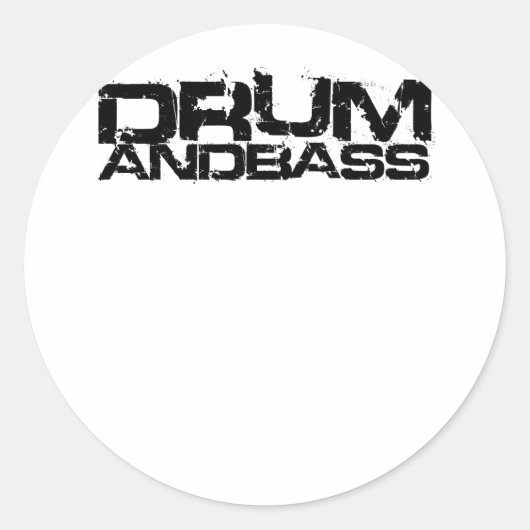 Trommel en Bass Ronde Sticker (Voorkant)
